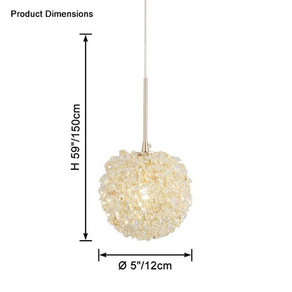 WOMO Small Crystal Globe Pendant Light-WM2367