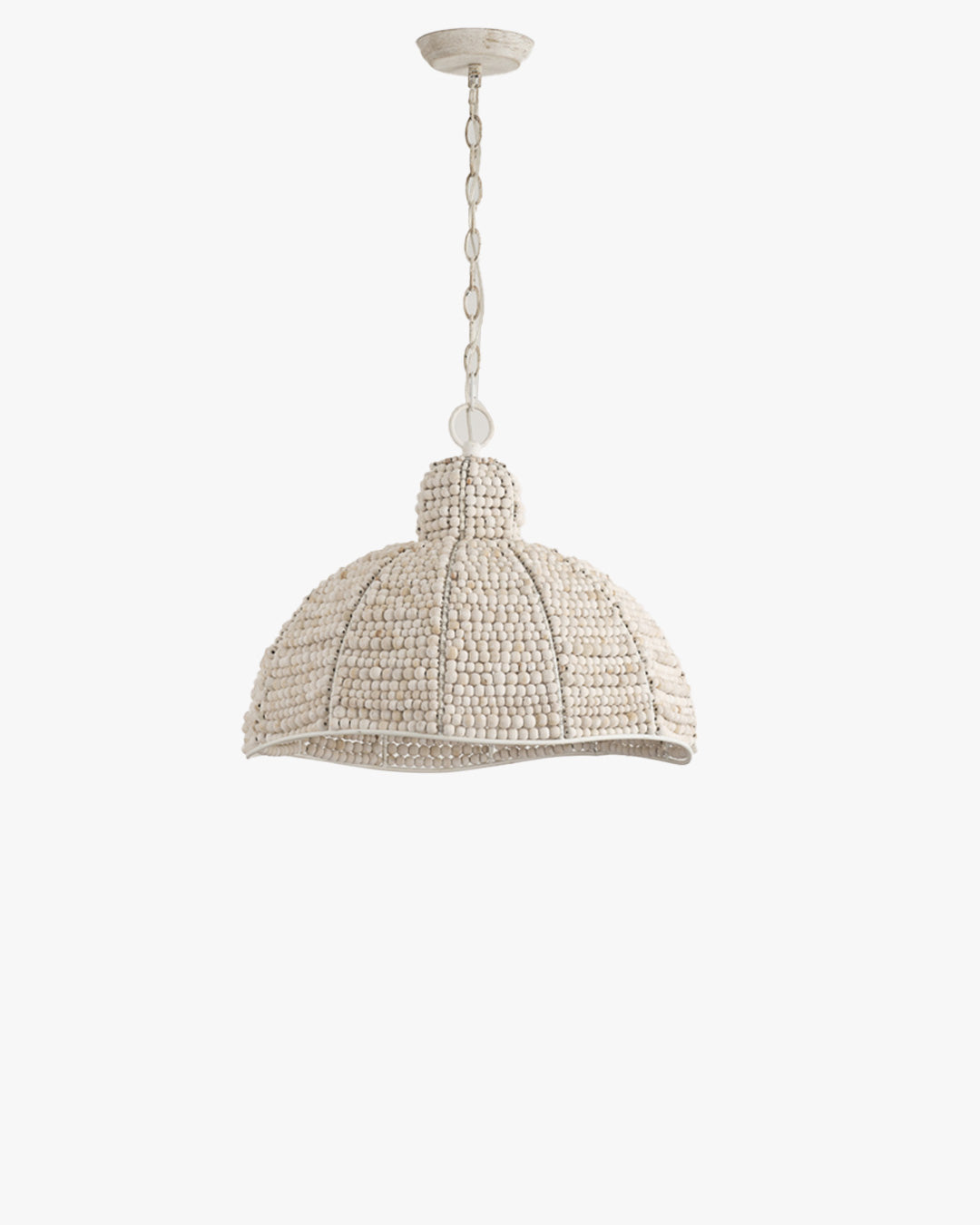 WOMO White Beaded Dome Pendant Light-WM2370