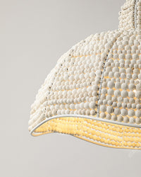 WOMO White Beaded Dome Pendant Light-WM2370