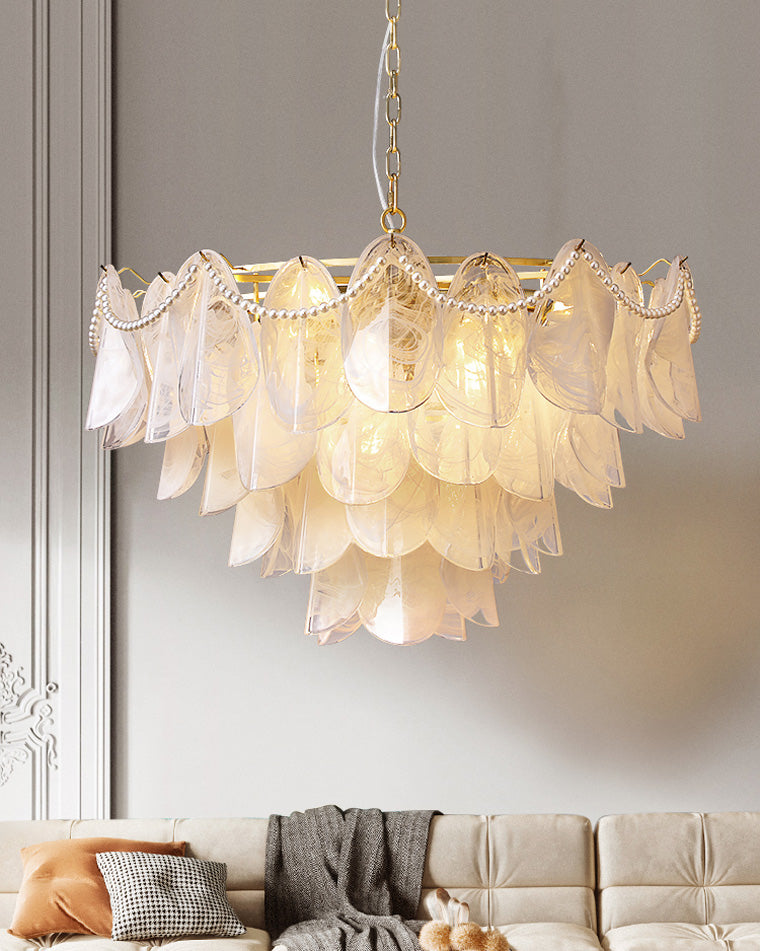 WOMO Tiered Glass Chandelier-WM2376