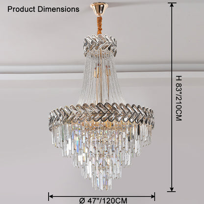 WOMO Tiered Crystal Chandelier-WM2381