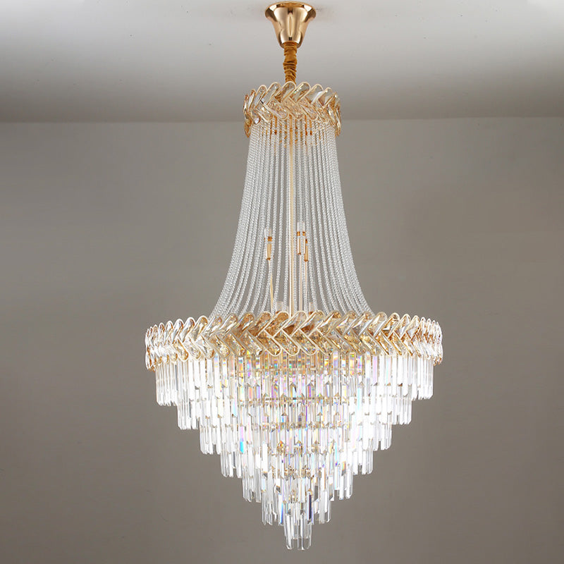 WOMO Tiered Crystal Chandelier-WM2381