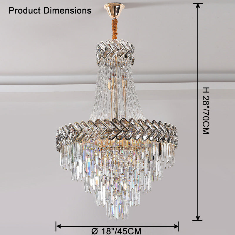 WOMO Tiered Crystal Chandelier-WM2381