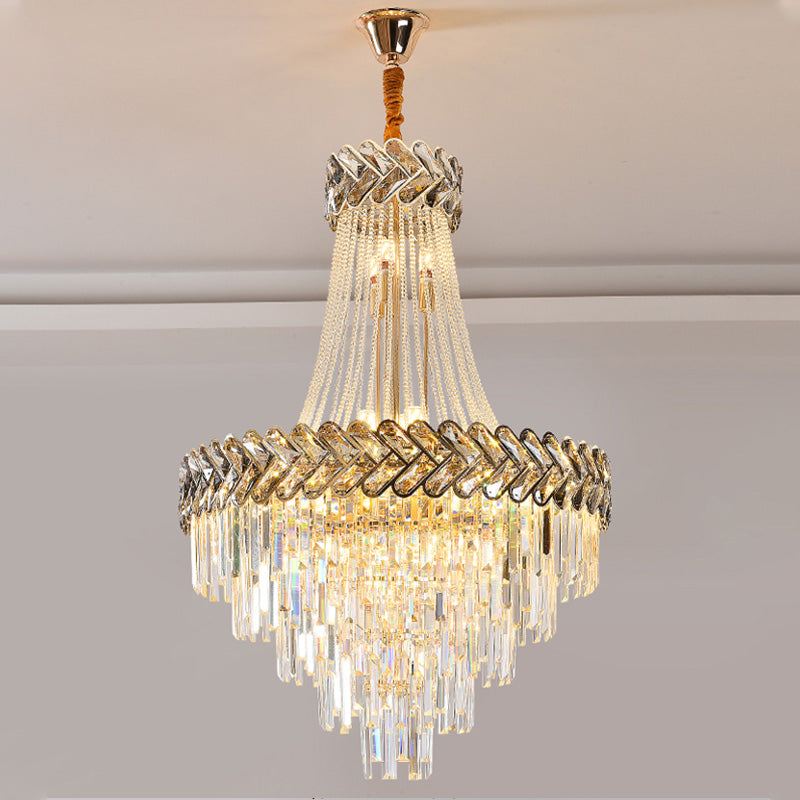 WOMO Tiered Crystal Chandelier-WM2381