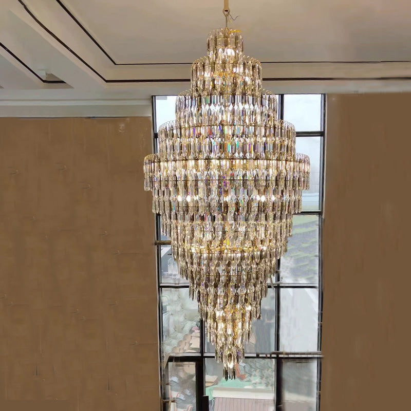 WOMO Tiered Tapers Crystal Chandelier-WM2382