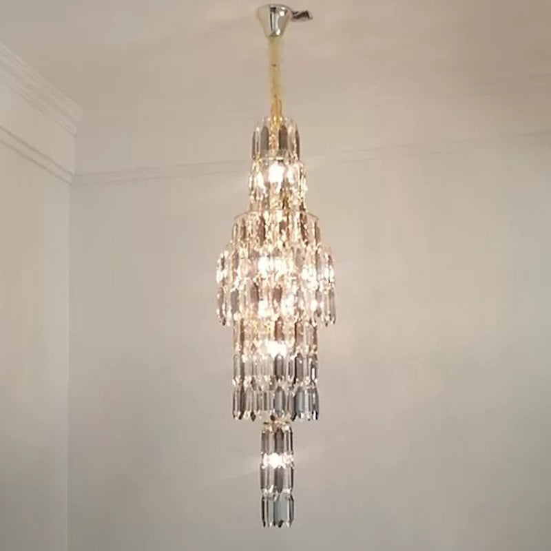 WOMO Tiered Tapers Crystal Chandelier-WM2382