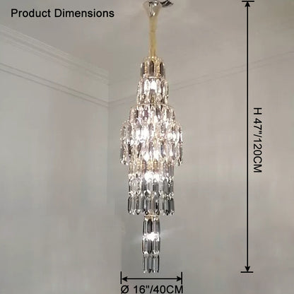 WOMO Tiered Tapers Crystal Chandelier-WM2382