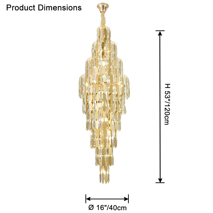 WOMO Tiered Tapers Crystal Chandelier-WM2382