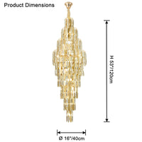 WOMO Tiered Tapers Crystal Chandelier-WM2382