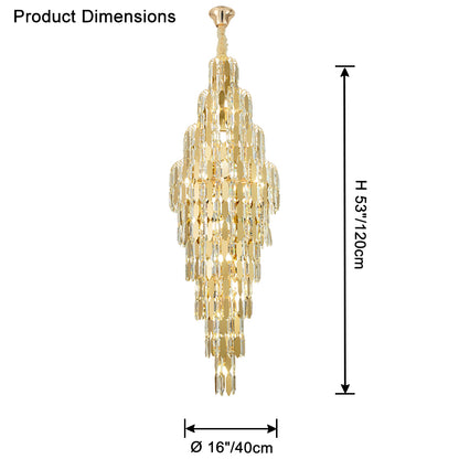 WOMO Tiered Tapers Crystal Chandelier-WM2382