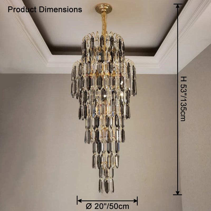 WOMO Tiered Tapers Crystal Chandelier-WM2382