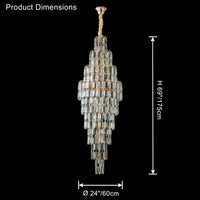 WOMO Tiered Tapers Crystal Chandelier-WM2382
