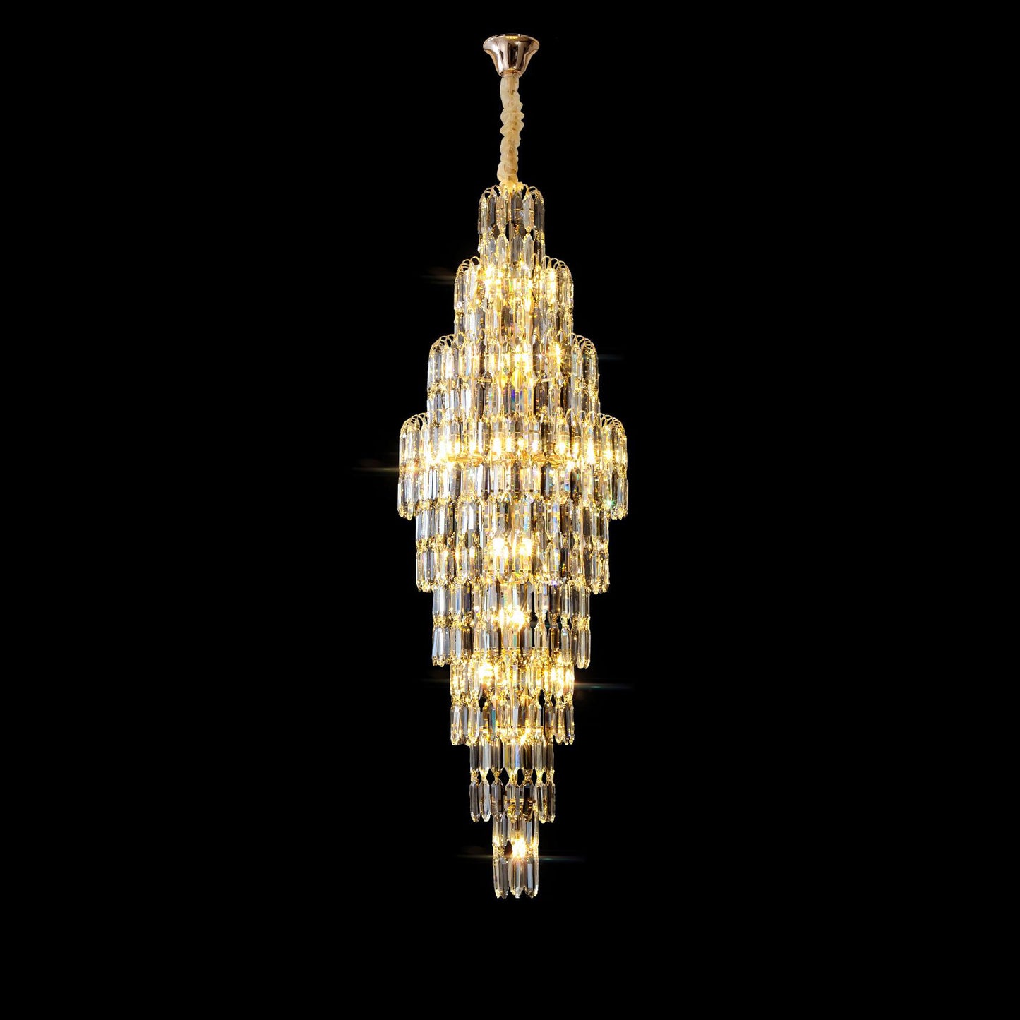 WOMO Tiered Tapers Crystal Chandelier-WM2382