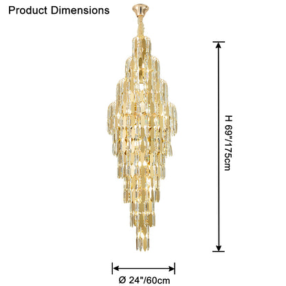 WOMO Tiered Tapers Crystal Chandelier-WM2382