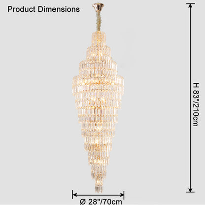 WOMO Tiered Tapers Crystal Chandelier-WM2382