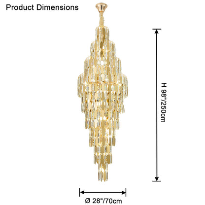 WOMO Tiered Tapers Crystal Chandelier-WM2382