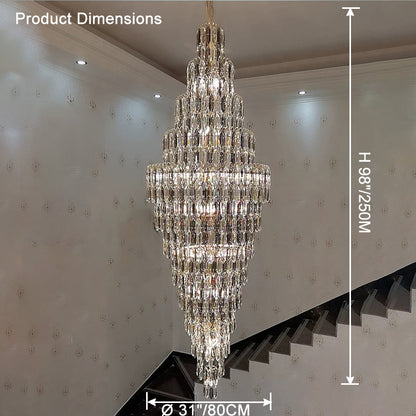 WOMO Tiered Tapers Crystal Chandelier-WM2382