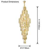WOMO Tiered Tapers Crystal Chandelier-WM2382