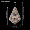 WOMO Tiered taper Crystal Foyer Chandelier-WM2384 thumbnail