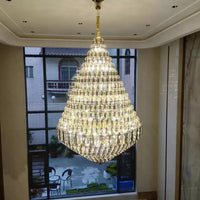 WOMO Tiered taper Crystal Foyer Chandelier-WM2384