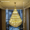 WOMO Tiered taper Crystal Foyer Chandelier-WM2384 thumbnail