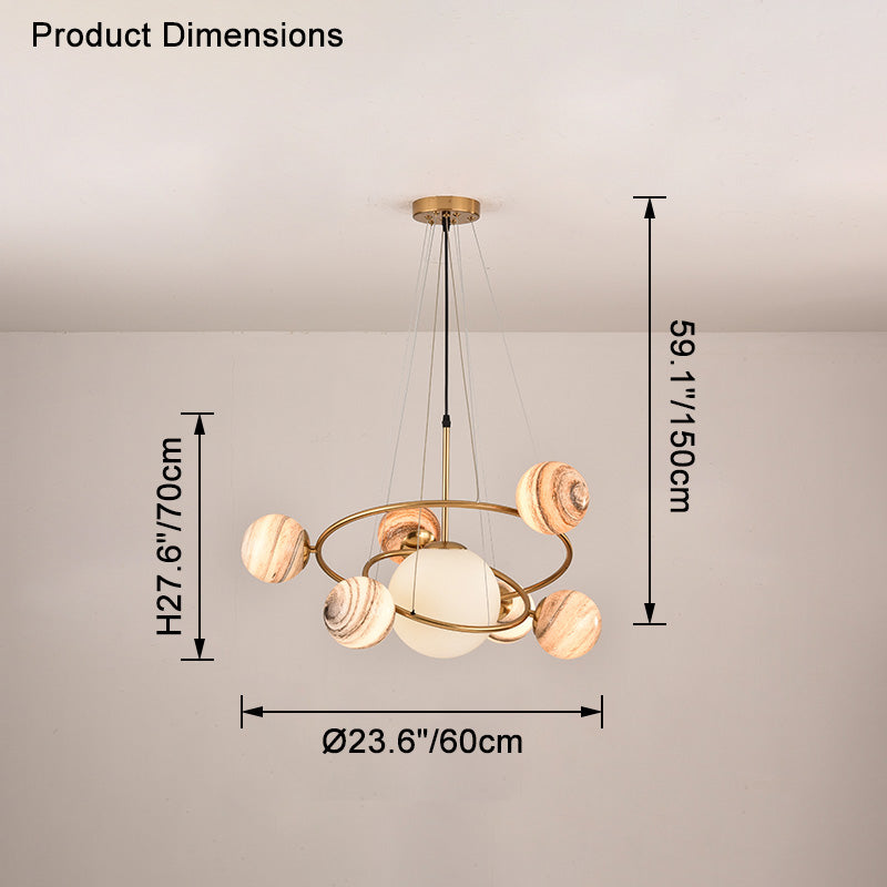 WOMO Planet Glass Chandelier-WM2385