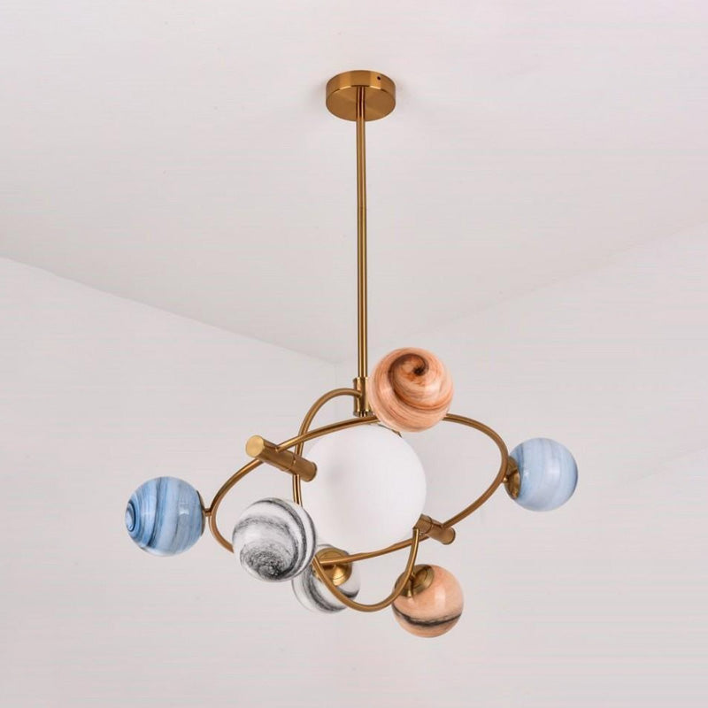 WOMO Planet Glass Chandelier-WM2385