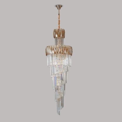 WOMO Long Tiered Crystal Chandelier-WM2387