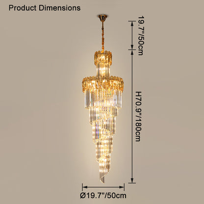 WOMO Cascading Crystal Chandelier-WM2387