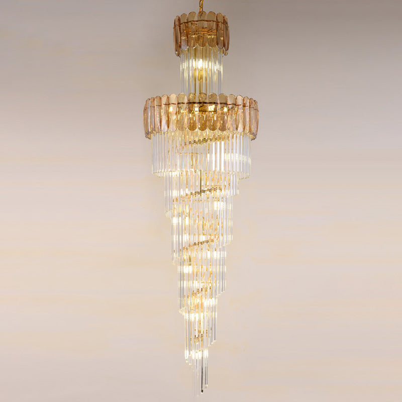 WOMO Cascading Crystal Chandelier-WM2387