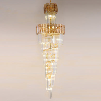 WOMO Long Tiered Crystal Chandelier-WM2387