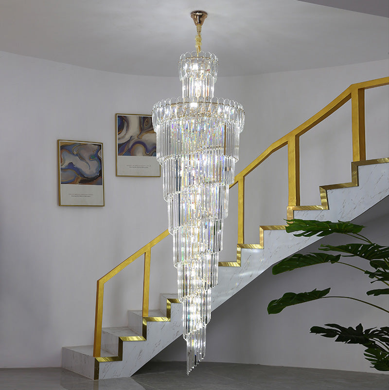 WOMO Cascading Crystal Chandelier-WM2387