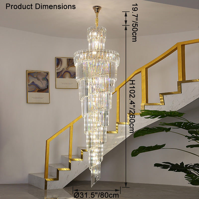 WOMO Cascading Crystal Chandelier-WM2387