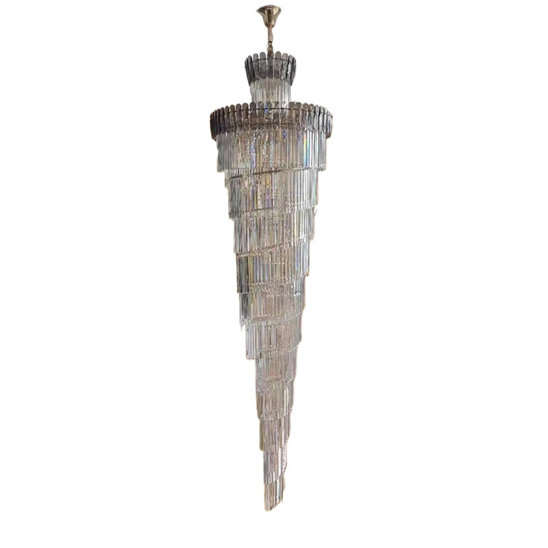 WOMO Long Tiered Crystal Chandelier-WM2387