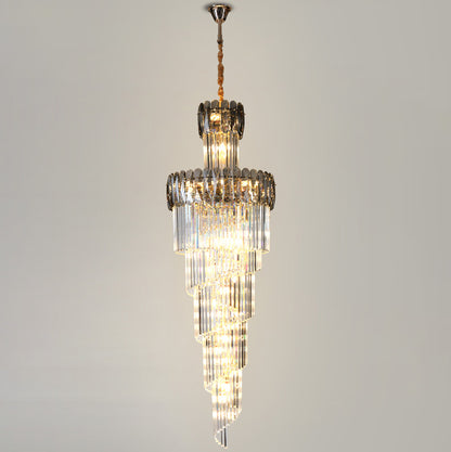 WOMO Long Tiered Crystal Chandelier-WM2387