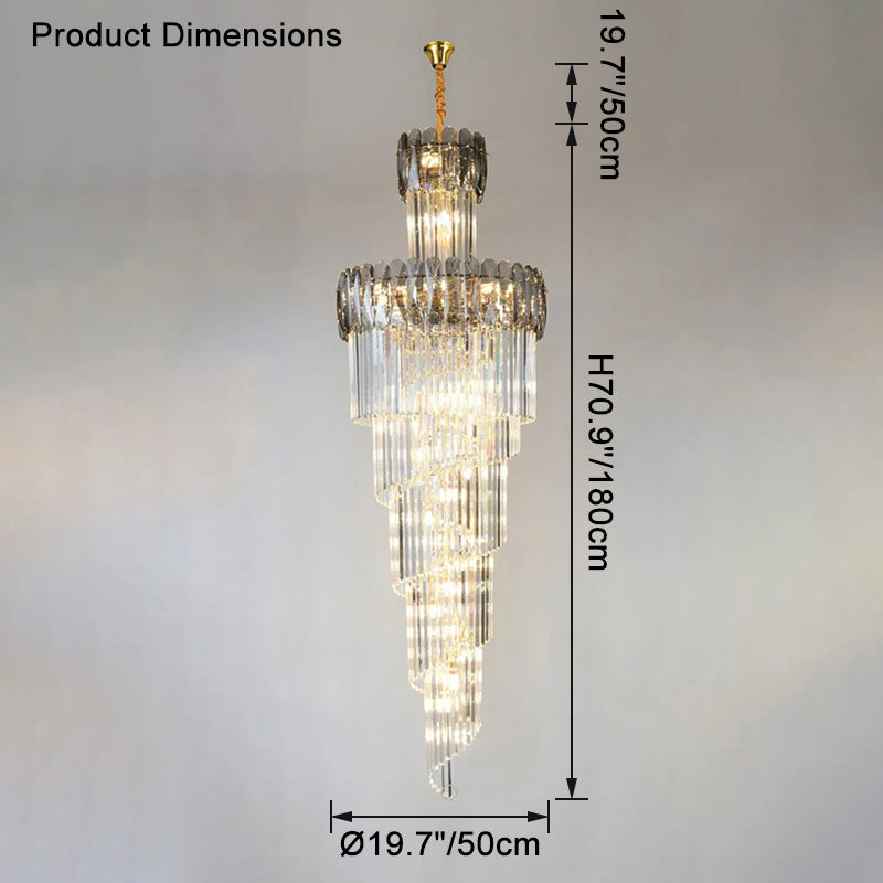 WOMO Cascading Crystal Chandelier-WM2387