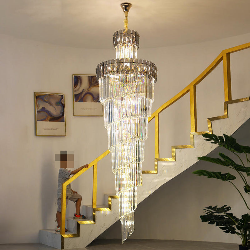 WOMO Cascading Crystal Chandelier-WM2387