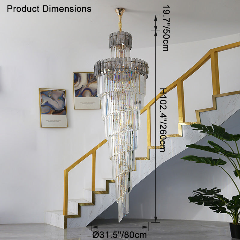 WOMO Cascading Crystal Chandelier-WM2387