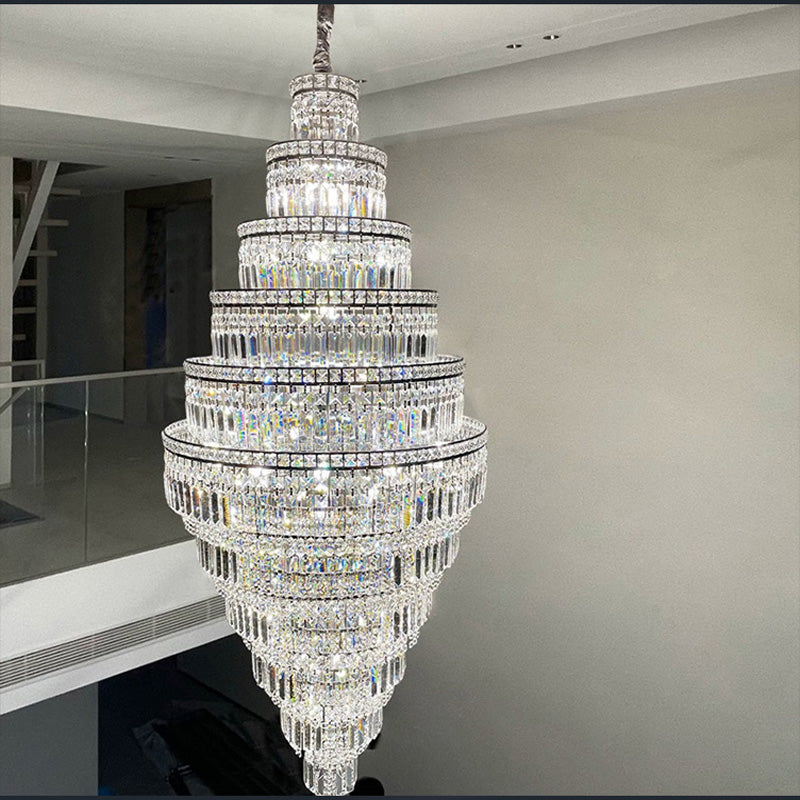 WOMO Large Tiered Crystal Chandelier-WM2389