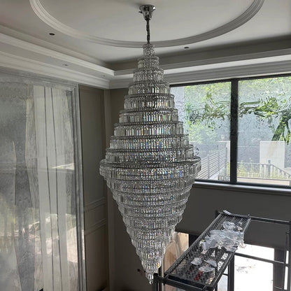 WOMO Large Tiered Crystal Chandelier-WM2389