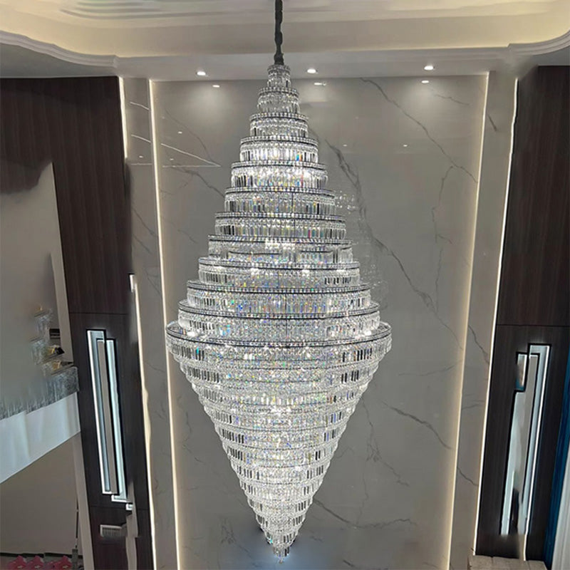 WOMO Large Tiered Crystal Chandelier-WM2389