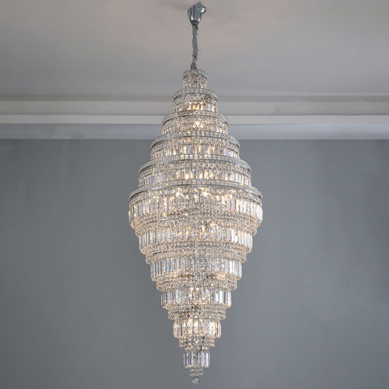 WOMO Large Tiered Crystal Chandelier-WM2389