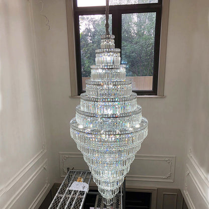 WOMO Large Tiered Crystal Chandelier-WM2389