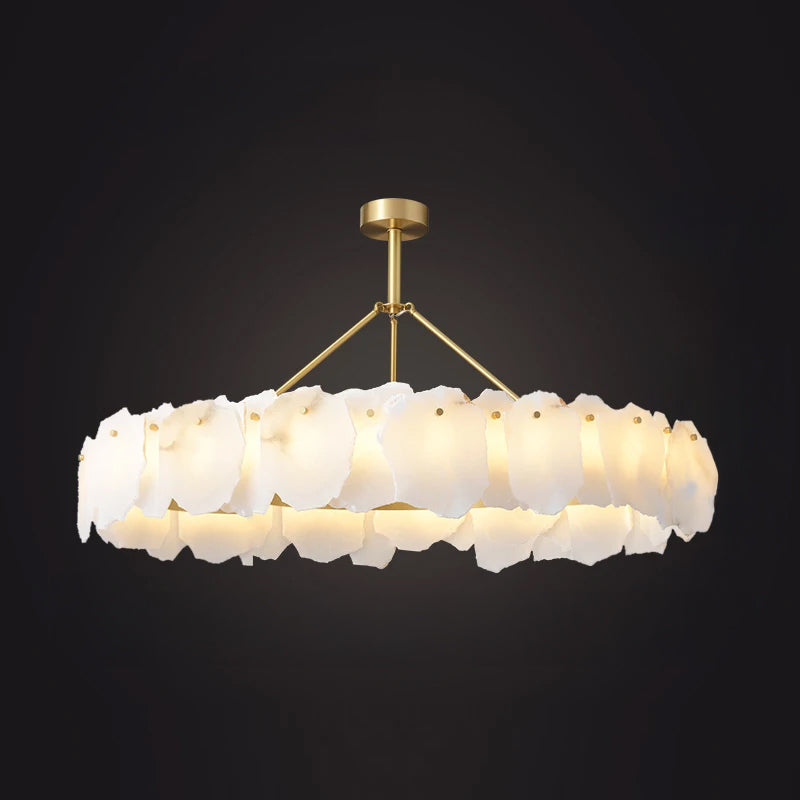 WOMO Alabaster Round Chandelier-WM2392a