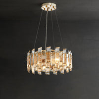 WOMO Gold Crystal Round Chandelier-WM2397