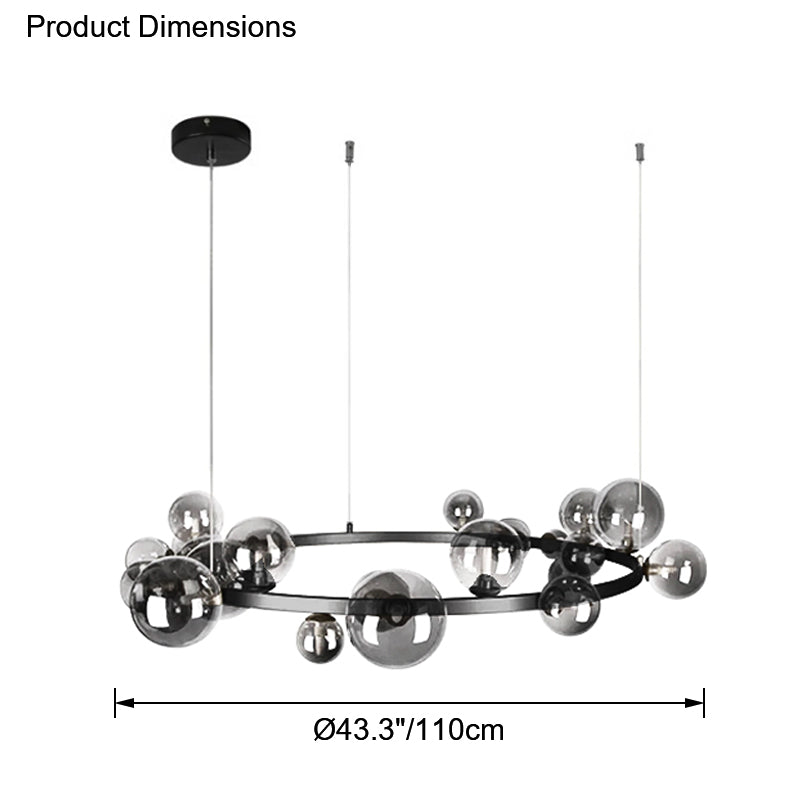 WOMO Circular Glass Bubble Chandelier-WM2292