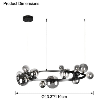 WOMO Circular Glass Bubble Chandelier-WM2292