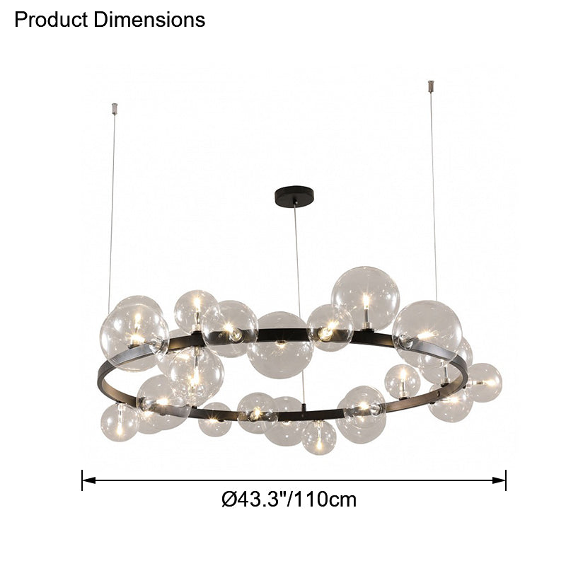 WOMO Circular Glass Bubble Chandelier-WM2292