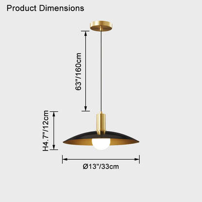 WOMO Cone Brass Kitchen Pendant Light-WM2401