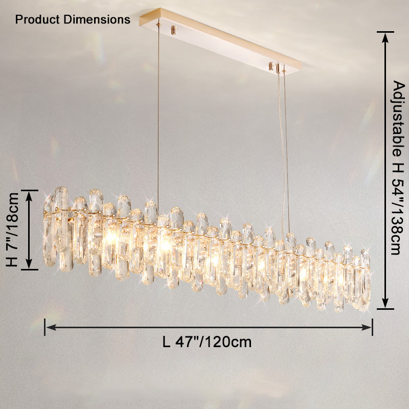 WOMO Crystal Linear Chandelier-WM2383